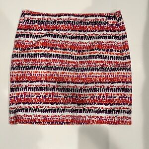 Ann Taylor Multicolor Patterned Pencil Skirt